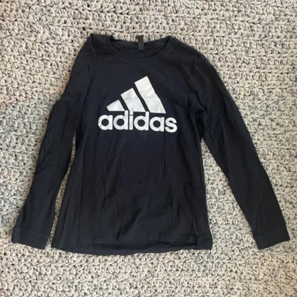 Medium Black Adidas Long Sleve Shirt